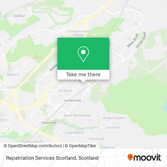 Repatriation Services Scotland map