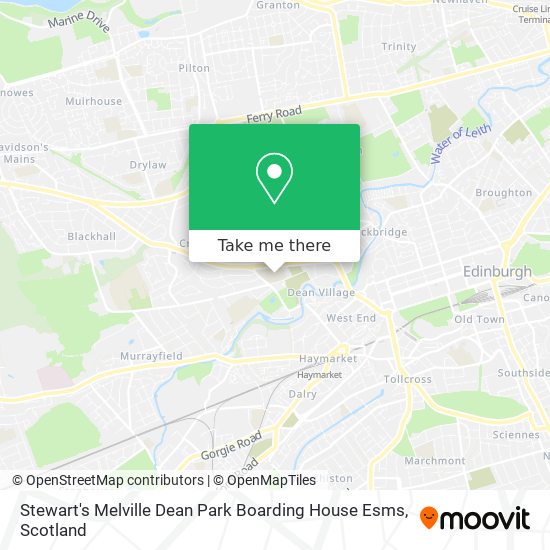 Stewart's Melville Dean Park Boarding House Esms map