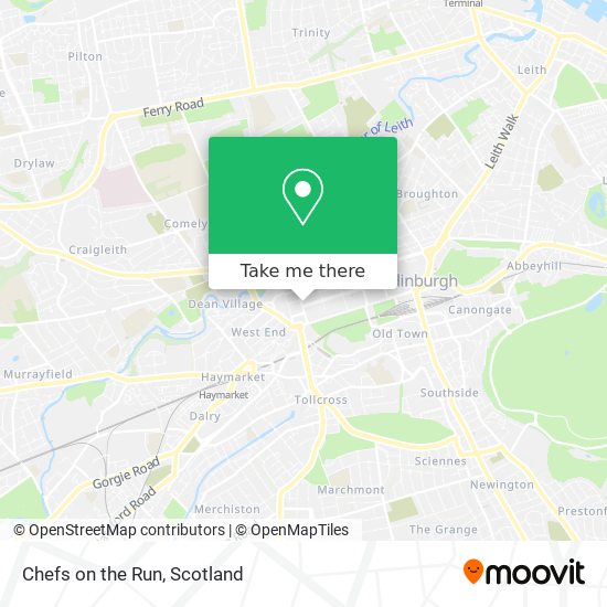 Chefs on the Run map
