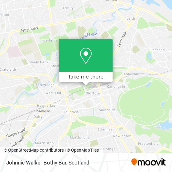Johnnie Walker Bothy Bar map