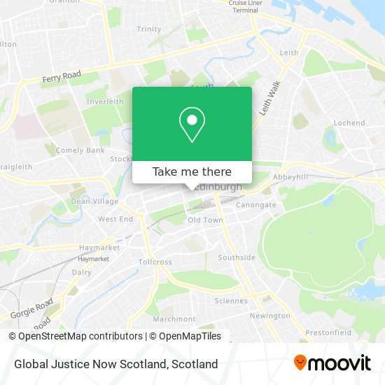 Global Justice Now Scotland map