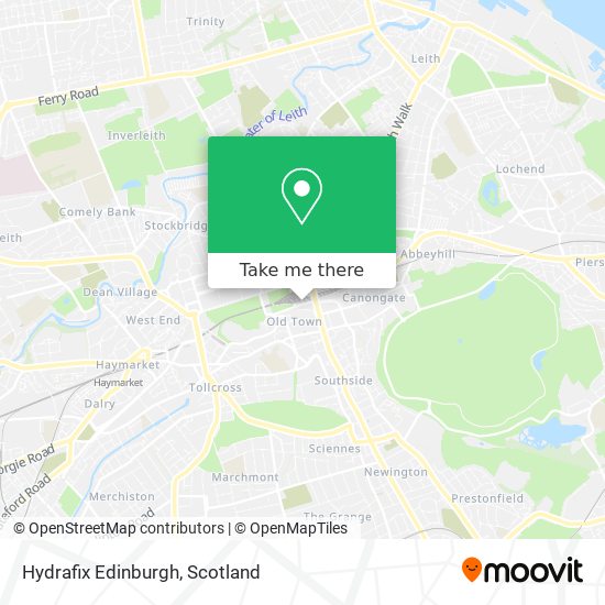 Hydrafix Edinburgh map