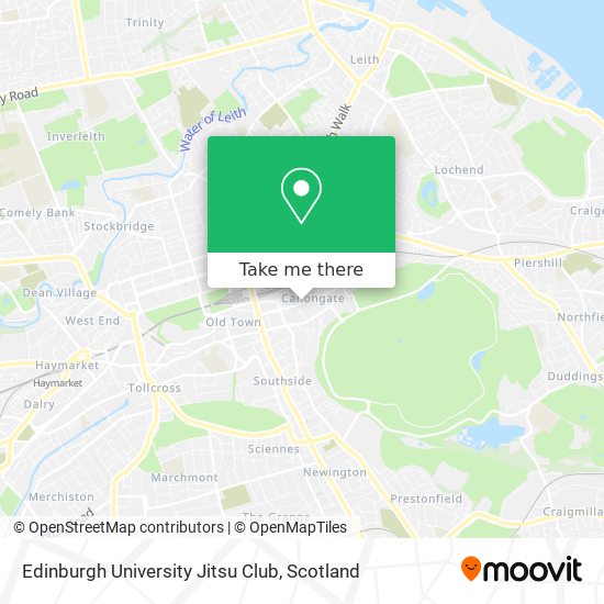 Edinburgh University Jitsu Club map