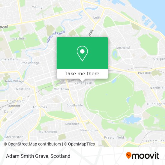 Adam Smith Grave map