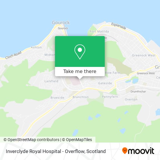 Inverclyde Royal Hospital - Overflow map