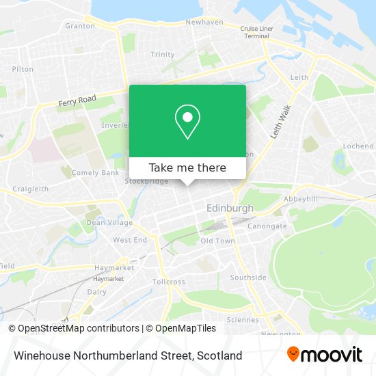 Winehouse Northumberland Street map