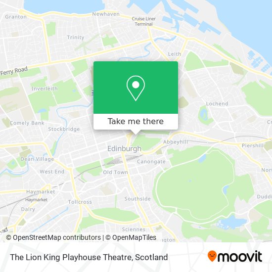 The Lion King Playhouse Theatre map