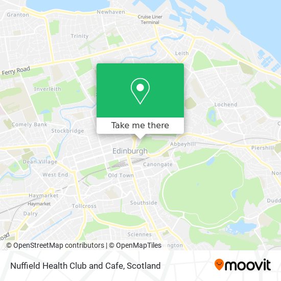Nuffield Health Club and Cafe map