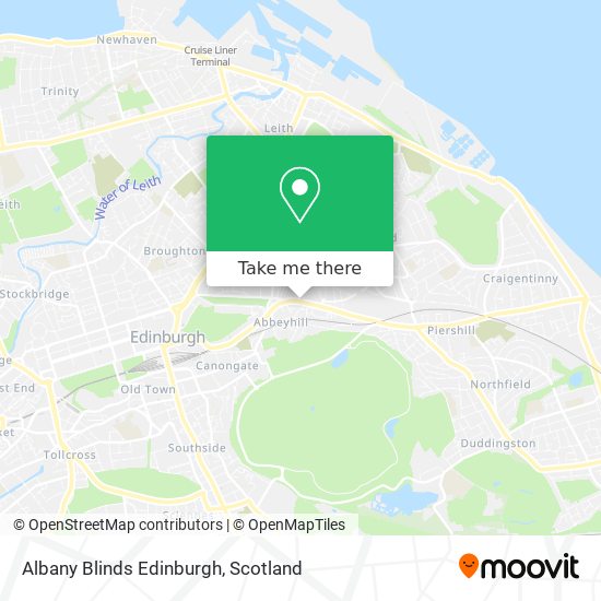 Albany Blinds Edinburgh map