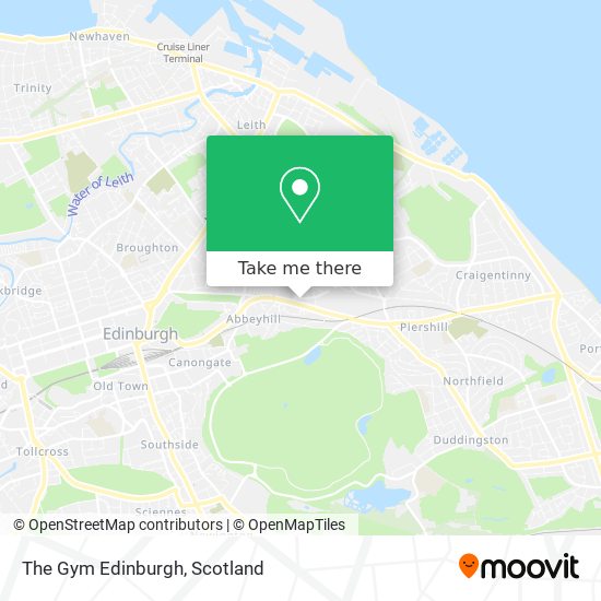 The Gym Edinburgh map