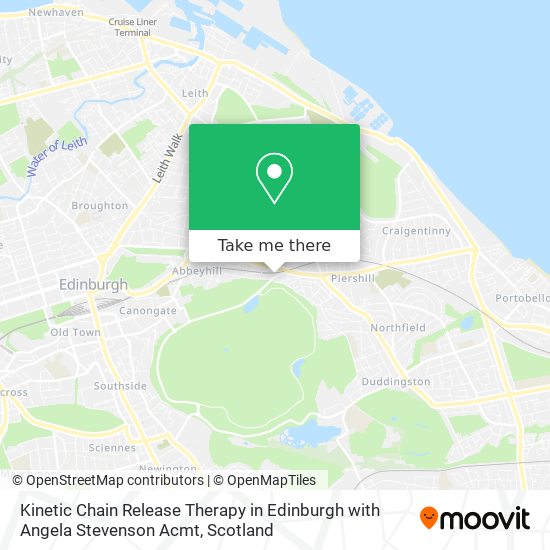 Kinetic Chain Release Therapy in Edinburgh with Angela Stevenson Acmt map