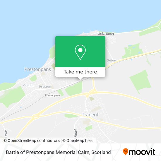 Battle of Prestonpans Memorial Cairn map