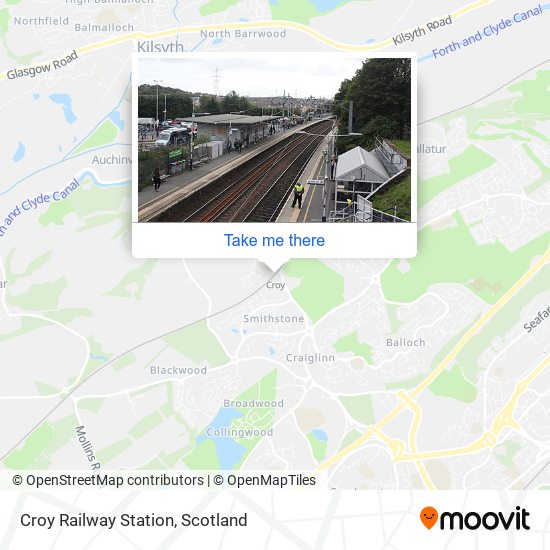 Croy Railway Station map