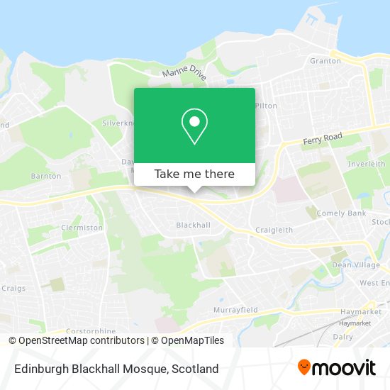 Edinburgh Blackhall Mosque map