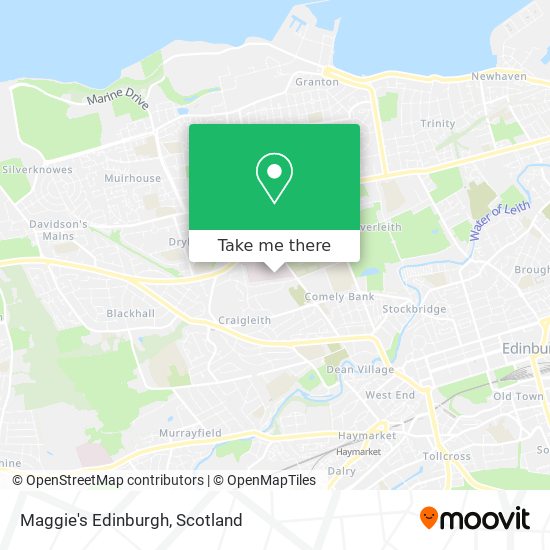 Maggie's Edinburgh map