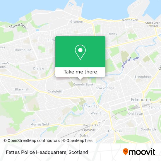 Fettes Police Headquarters map