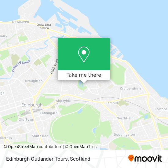 Edinburgh Outlander Tours map