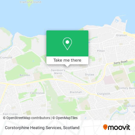 Corstorphine Heating Services map