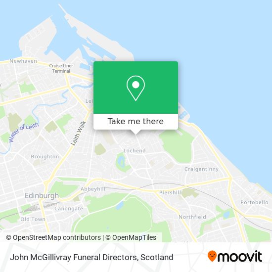 John McGillivray Funeral Directors map