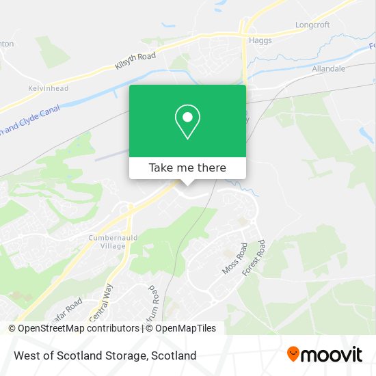 West of Scotland Storage map