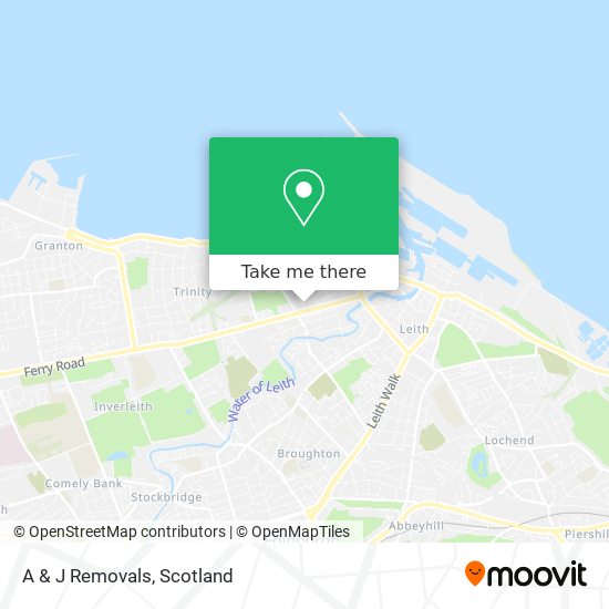 A & J Removals map