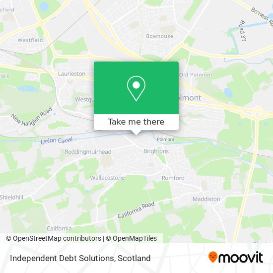 Independent Debt Solutions map