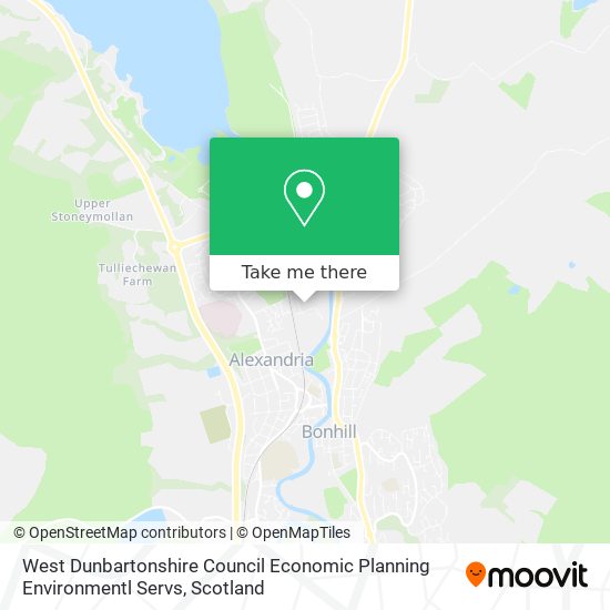 West Dunbartonshire Council Economic Planning Environmentl Servs map