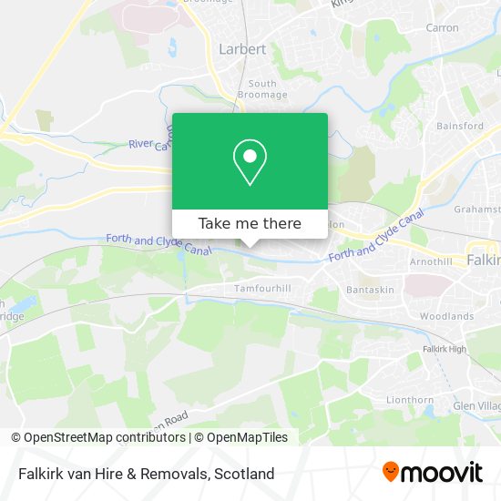 Falkirk van Hire & Removals map