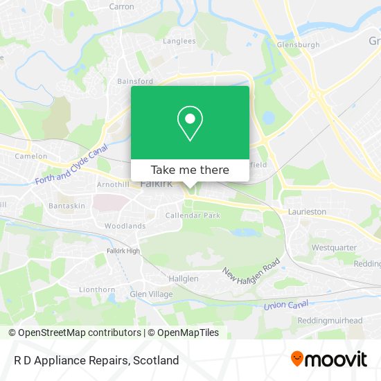 R D Appliance Repairs map