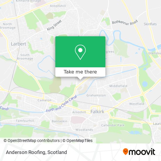 Anderson Roofing map