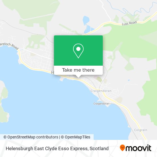 Helensburgh East Clyde Esso Express map