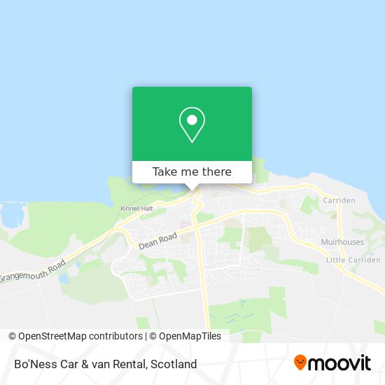 Bo'Ness Car & van Rental map