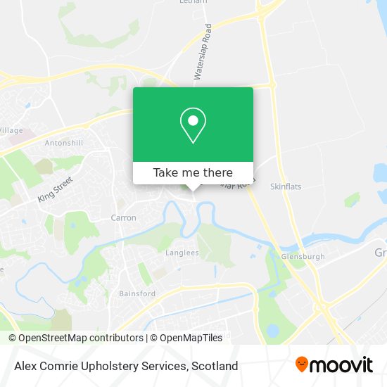 Alex Comrie Upholstery Services map