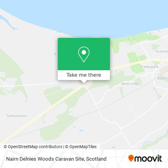 Nairn Delnies Woods Caravan Site map