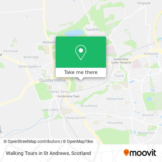 Walking Tours in St Andrews map