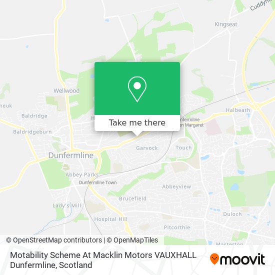 Motability Scheme At Macklin Motors VAUXHALL Dunfermline map