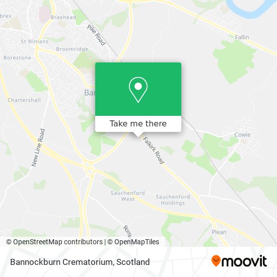 Bannockburn Crematorium map