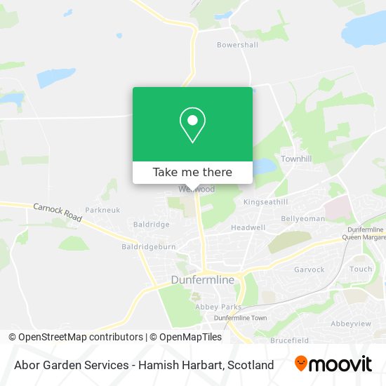 Abor Garden Services - Hamish Harbart map