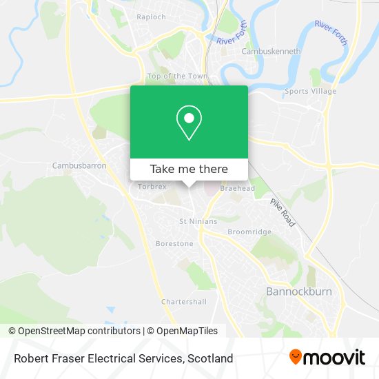 Robert Fraser Electrical Services map