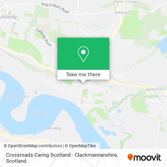 Crossroads Caring Scotland - Clackmannanshire map