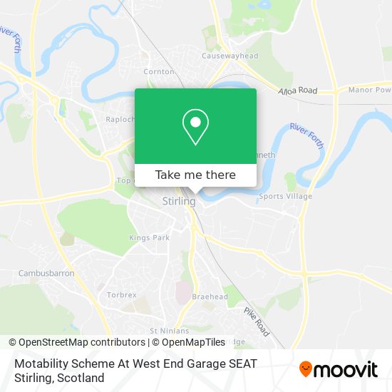 Motability Scheme At West End Garage SEAT Stirling map