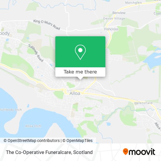 The Co-Operative Funeralcare map