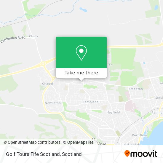 Golf Tours Fife Scotland map