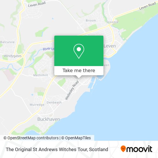 The Original St Andrews Witches Tour map