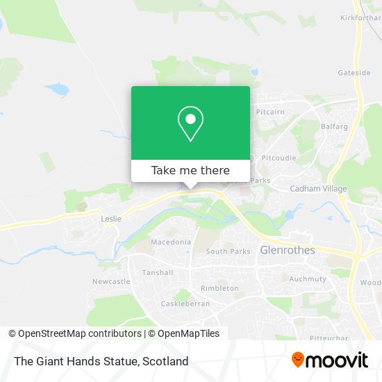 The Giant Hands Statue map