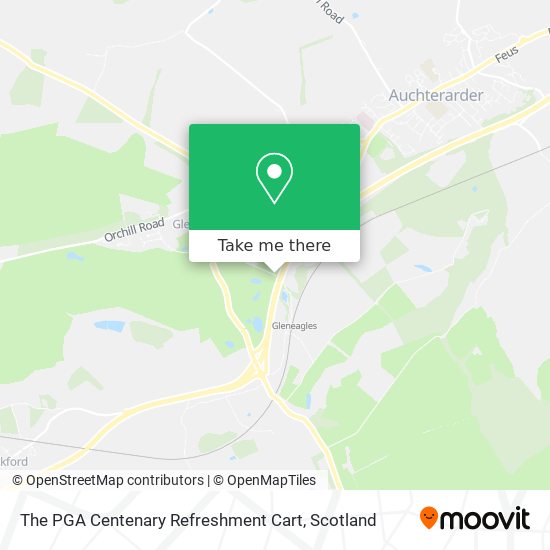 The PGA Centenary Refreshment Cart map