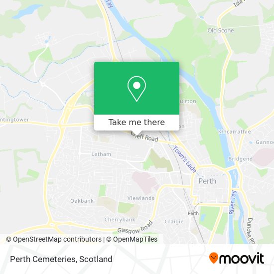 Perth Cemeteries map
