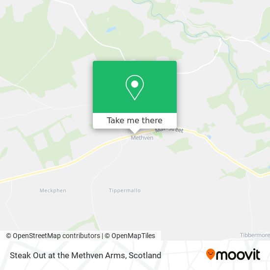 Steak Out at the Methven Arms map