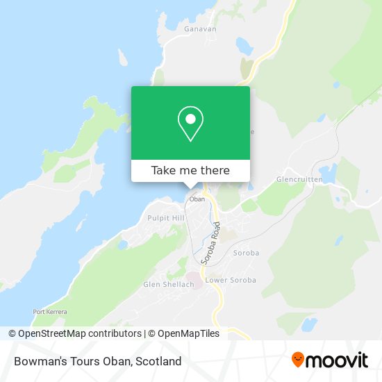 Bowman's Tours Oban map