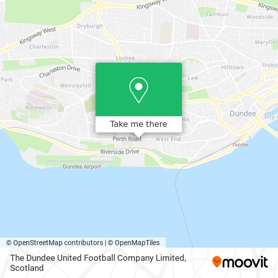 The Dundee United Football Company Limited map